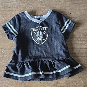 Raiders Kids Gray Peplum Tee